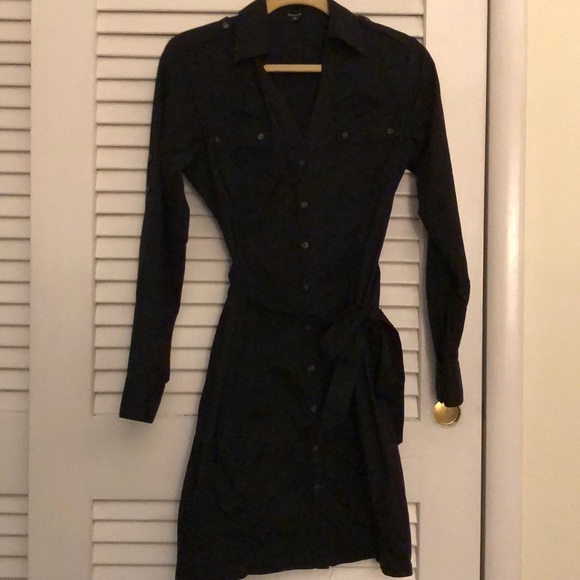 Express brand Black button up dress - Picture 2 of 8